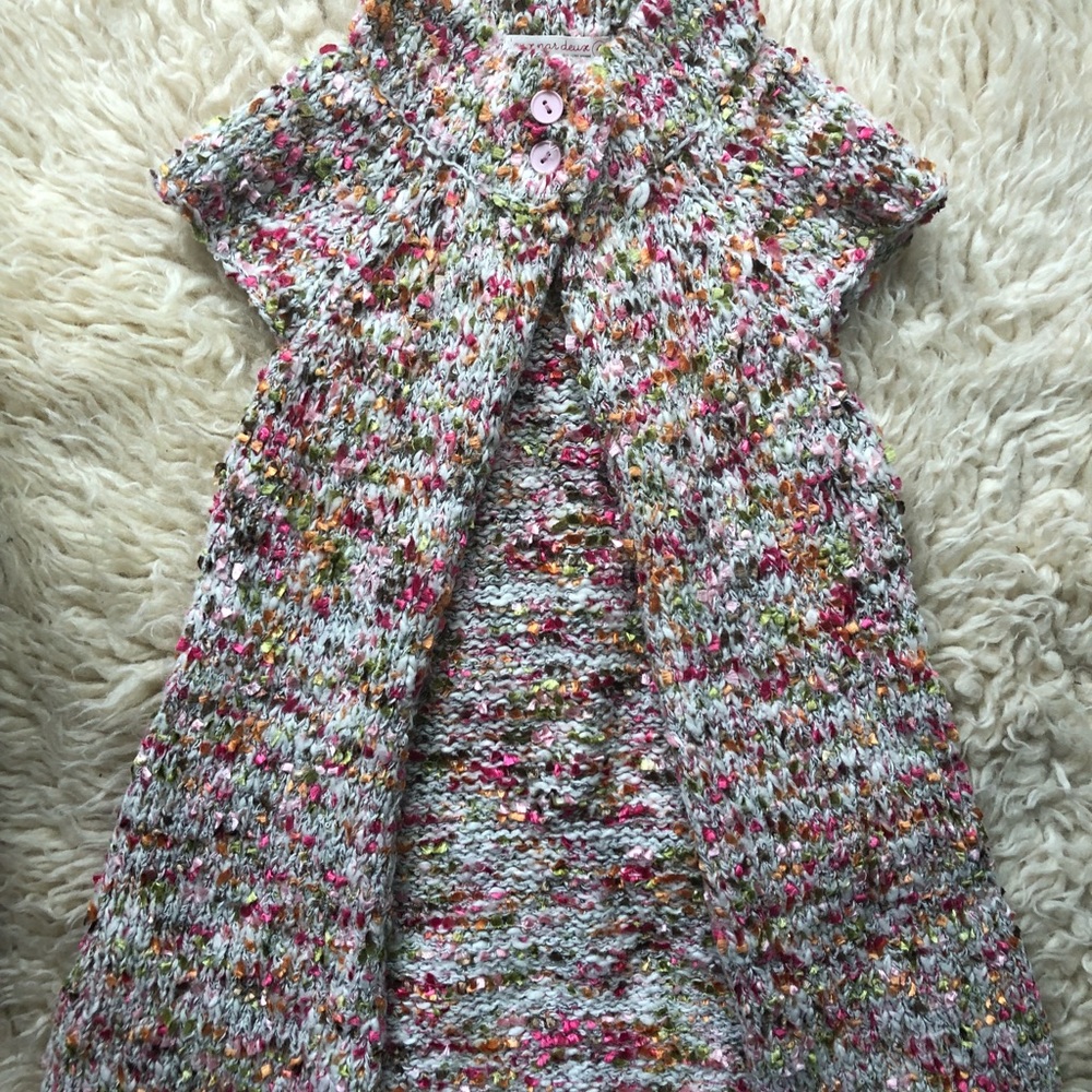 Deux par deux girls sweater coat size 4